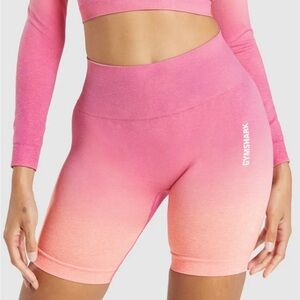 Gymshark Adapt Seamless Ombre Pink Shorts 💕